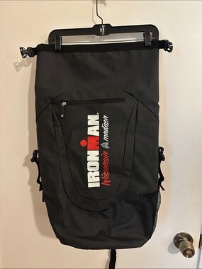 Ironman Triathlon Black Roll-Top Backpack - Wisconsin Edition